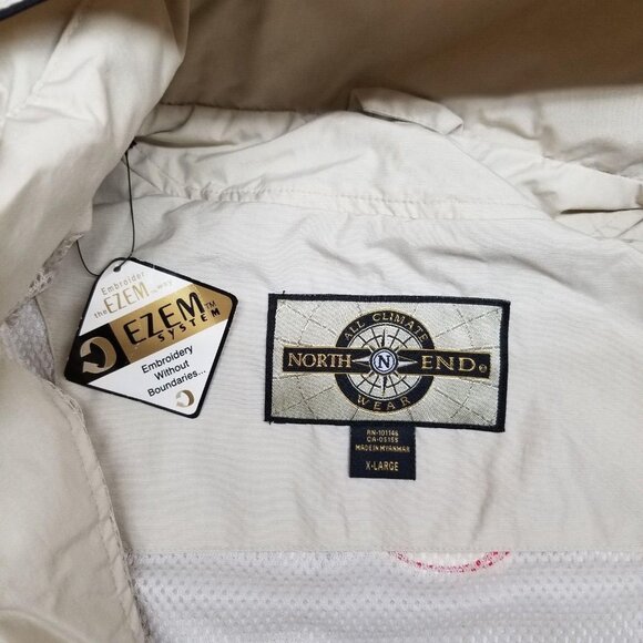 ✅North End TECHNO EZEM System Jacket Mens XL Tan Embroidered IR Logo Windbreaker - Picture 2 of 11